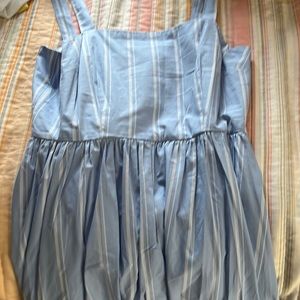New with tags never worn maxi blue and white stripped dress